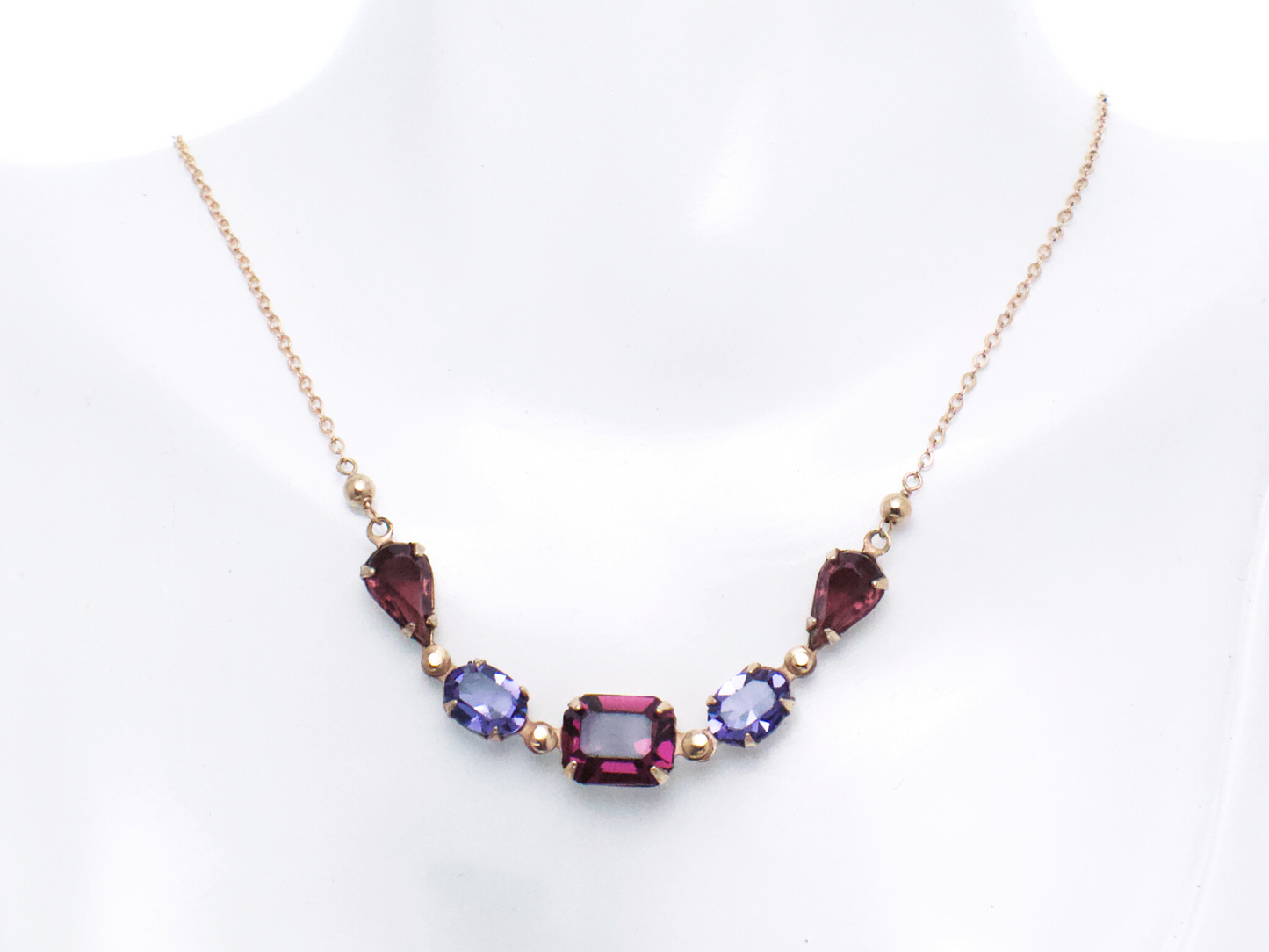 Violetta Necklace Rose Gold Filled | A Crystal Statement Necklace