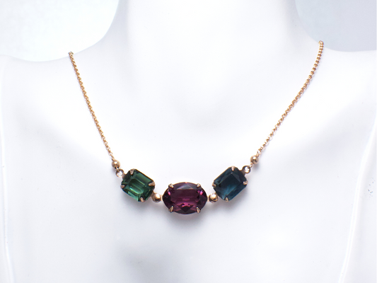 Isidora Rose Gold Filled Necklace | A Colorful Statement Necklace