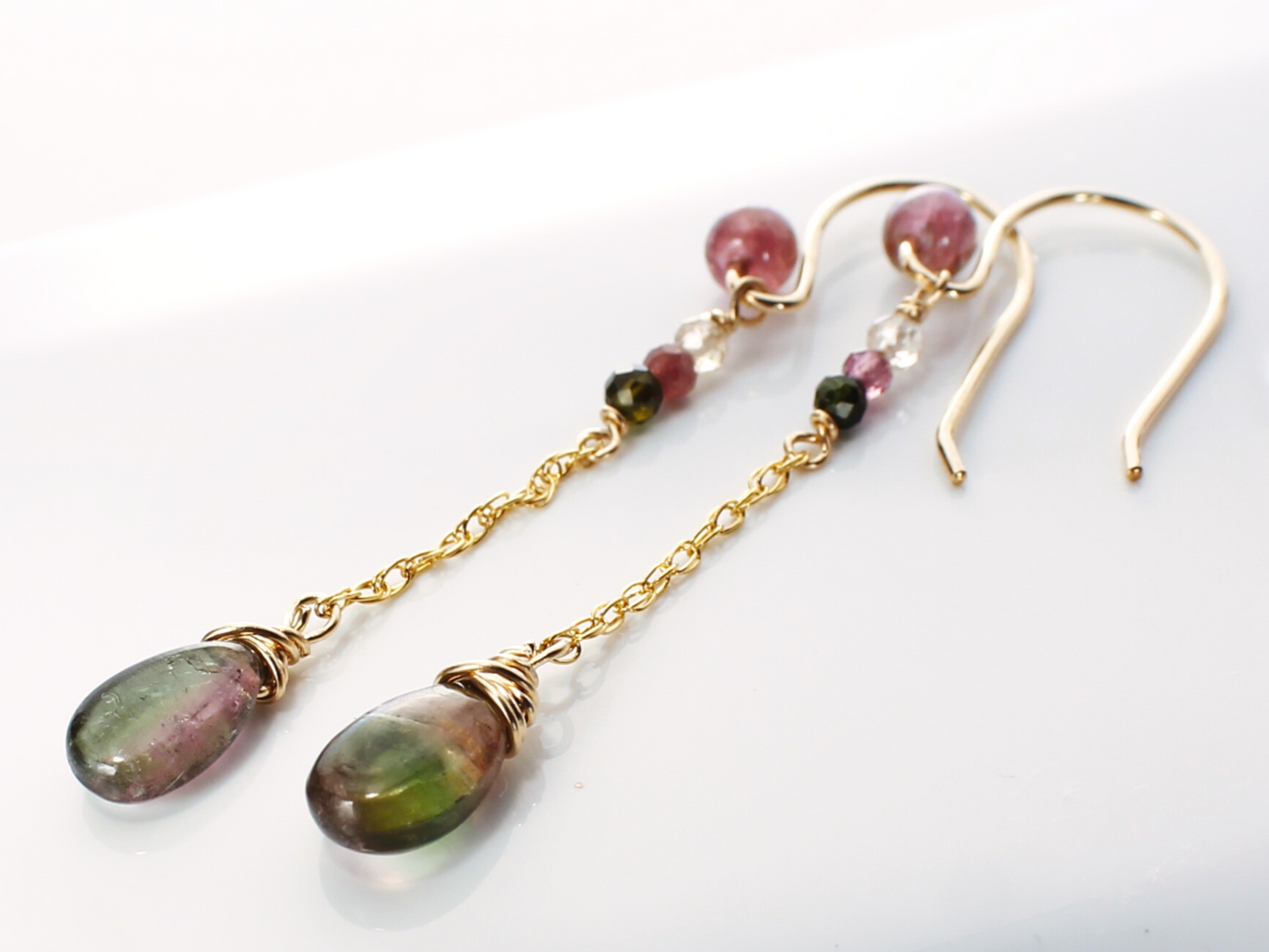 Watermelon Tourmaline Earrings | One of a Kind