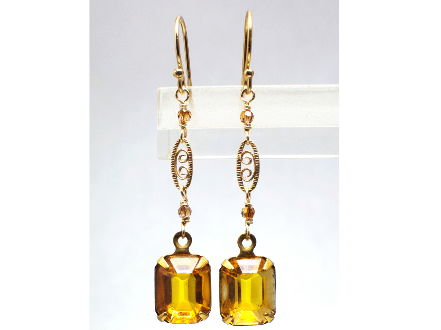 Isabelle Earrings | Vintage Inspired Crystal Earrings