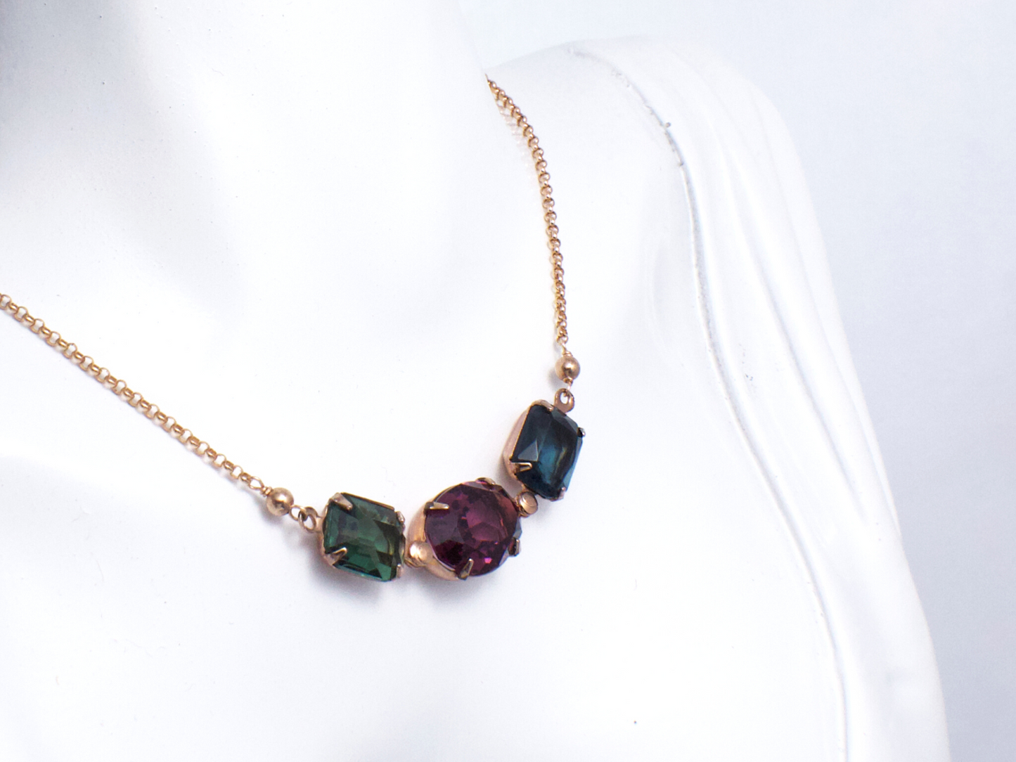 Isidora Rose Gold Filled Necklace | A Colorful Statement Necklace