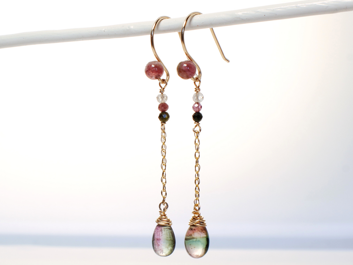 Watermelon Tourmaline Earrings | One of a Kind