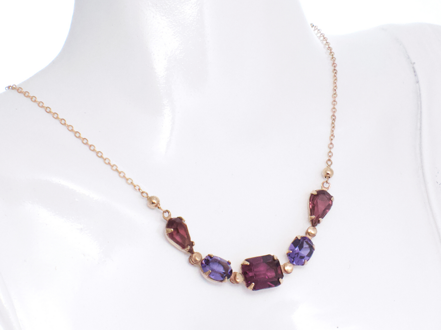 Violetta Necklace Rose Gold Filled | A Crystal Statement Necklace