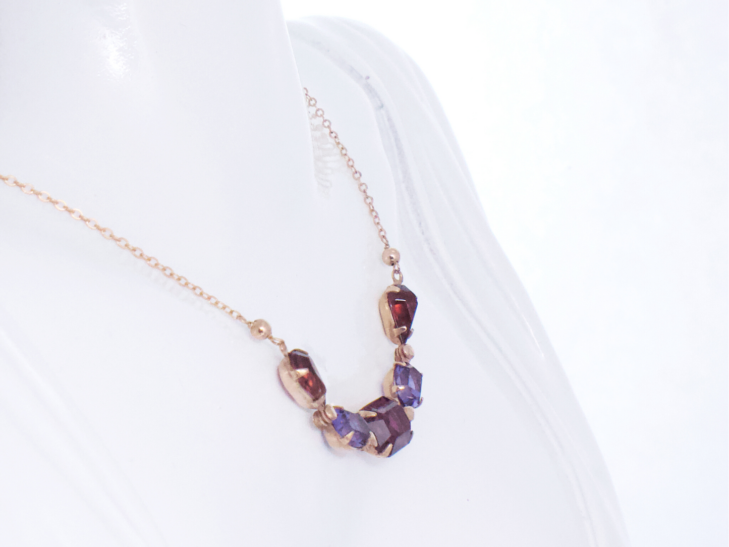 Violetta Necklace Rose Gold Filled | A Crystal Statement Necklace