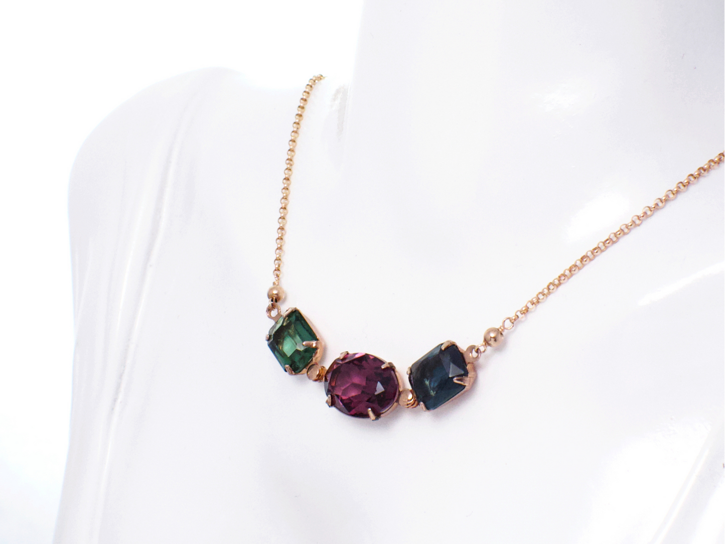 Isidora Rose Gold Filled Necklace | A Colorful Statement Necklace