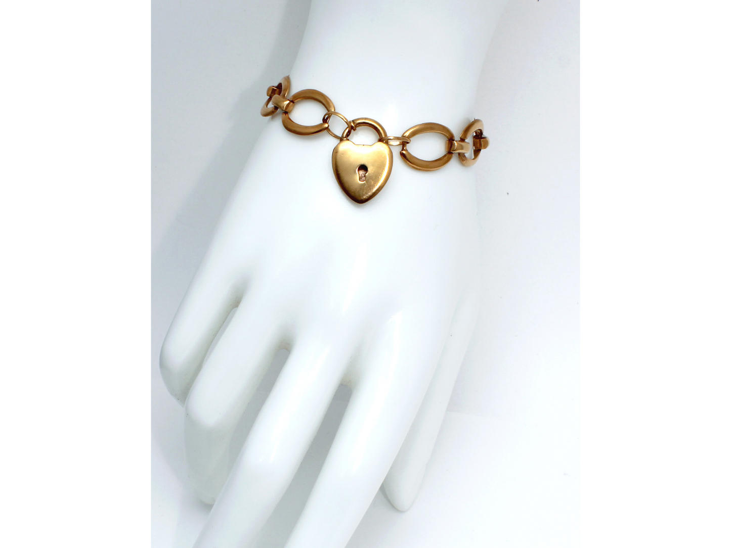 Lenore Bracelet | Vintage Padlock Heart Clasp & Chain