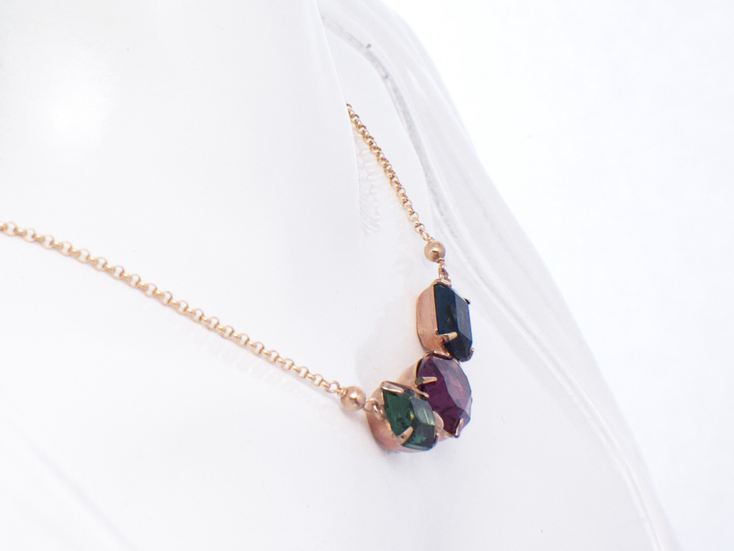 Isidora Rose Gold Filled Necklace | A Colorful Statement Necklace