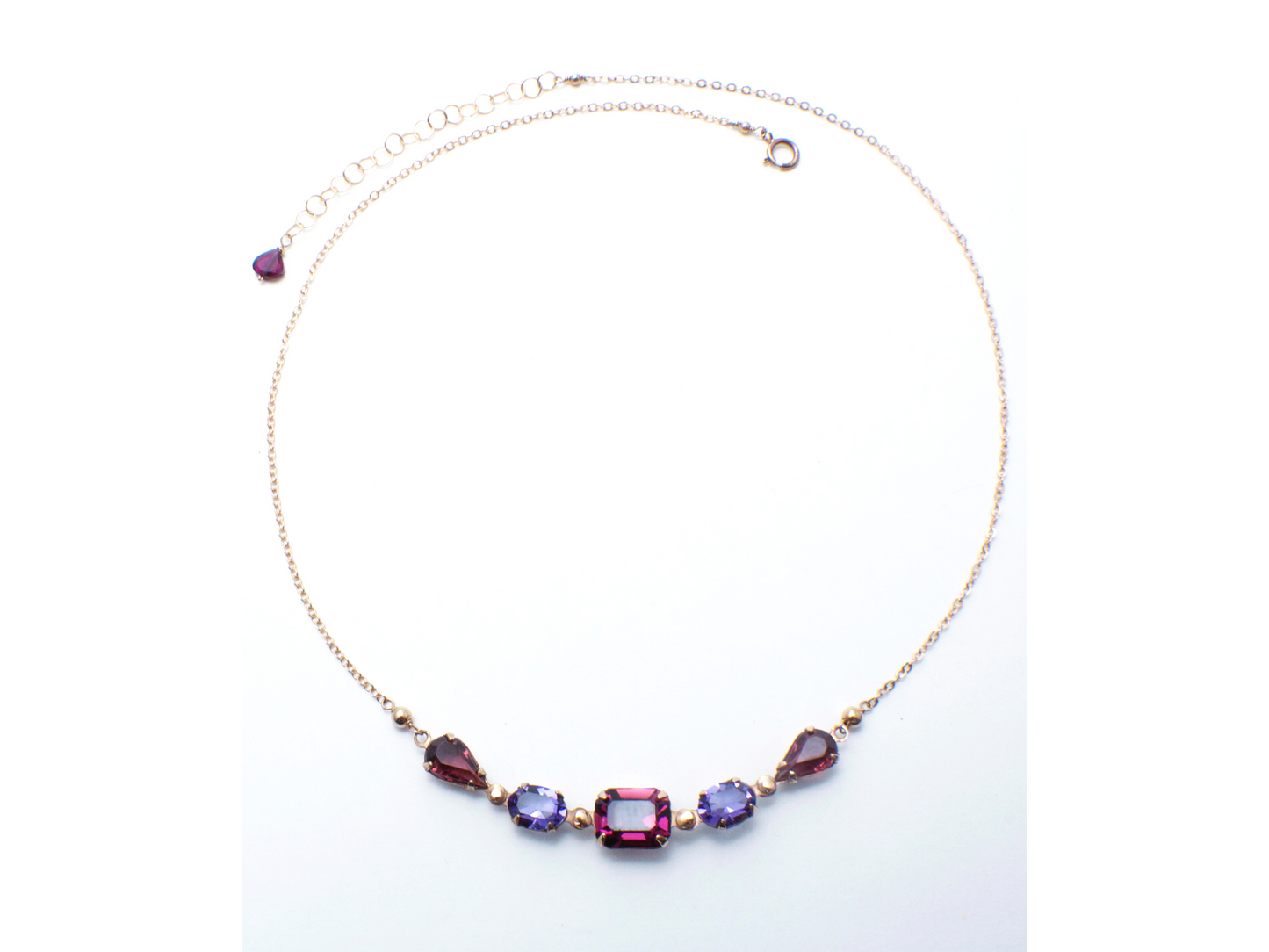 Violetta Necklace Rose Gold Filled | A Crystal Statement Necklace