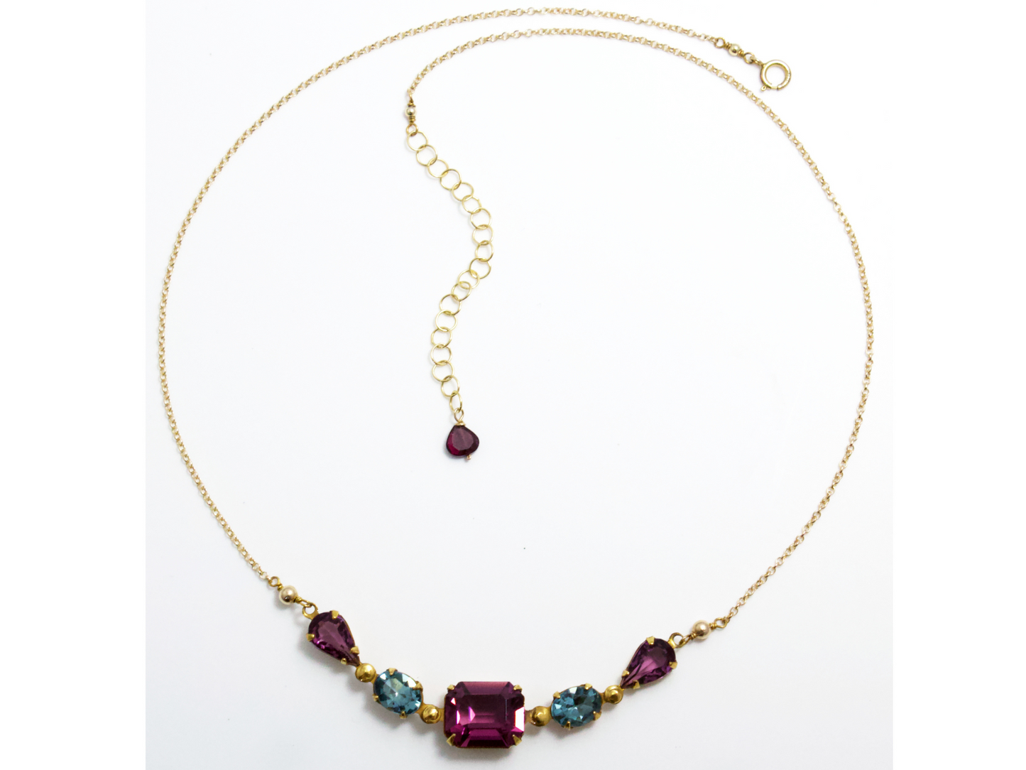 Violetta Necklace Yellow Gold | A Crystal Statement Necklace