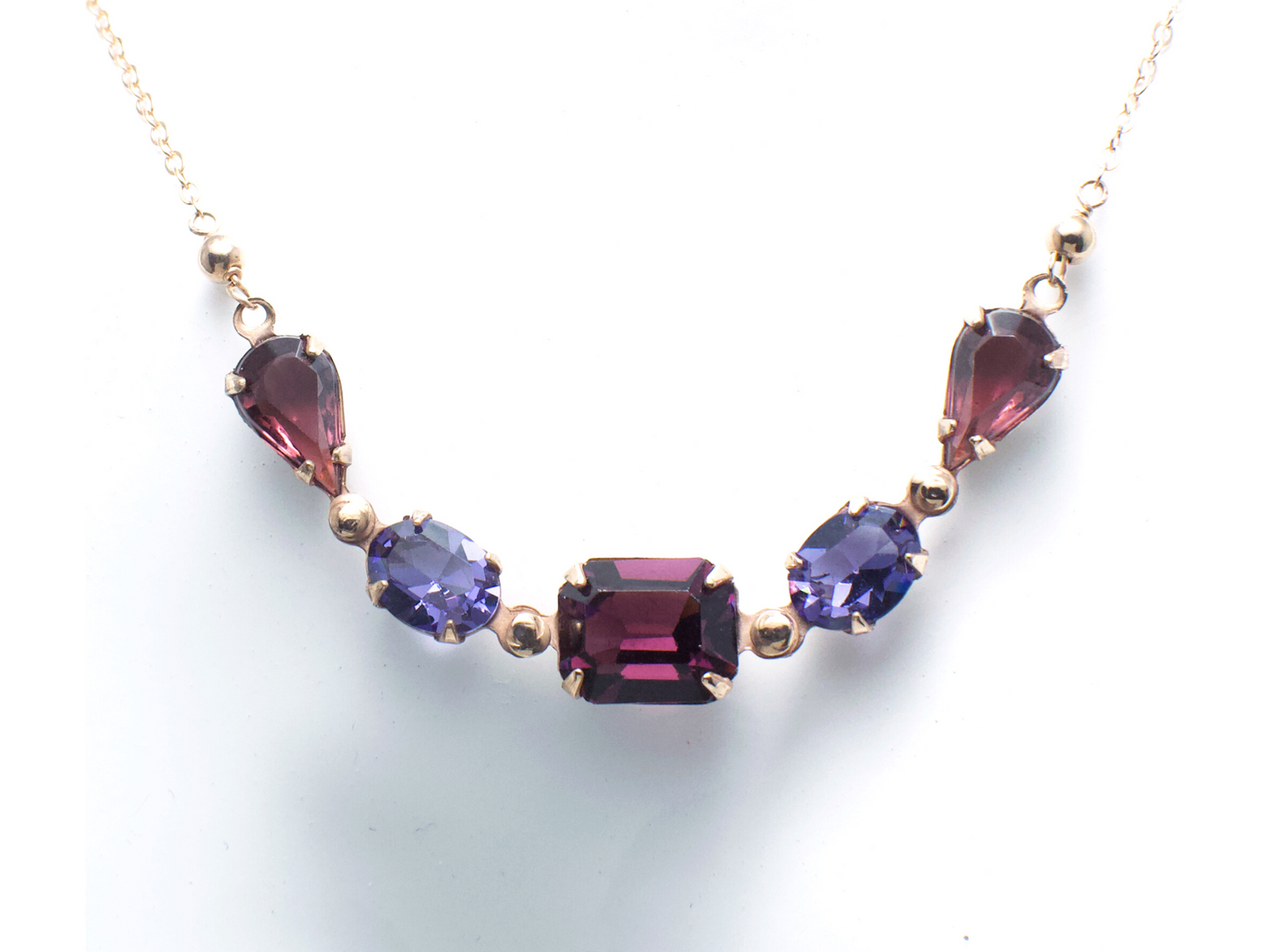 Violetta Necklace Rose Gold Filled | A Crystal Statement Necklace