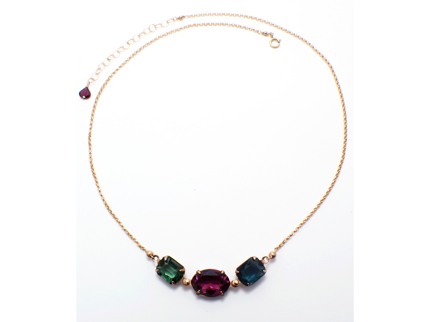 Isidora Rose Gold Filled Necklace | A Colorful Statement Necklace