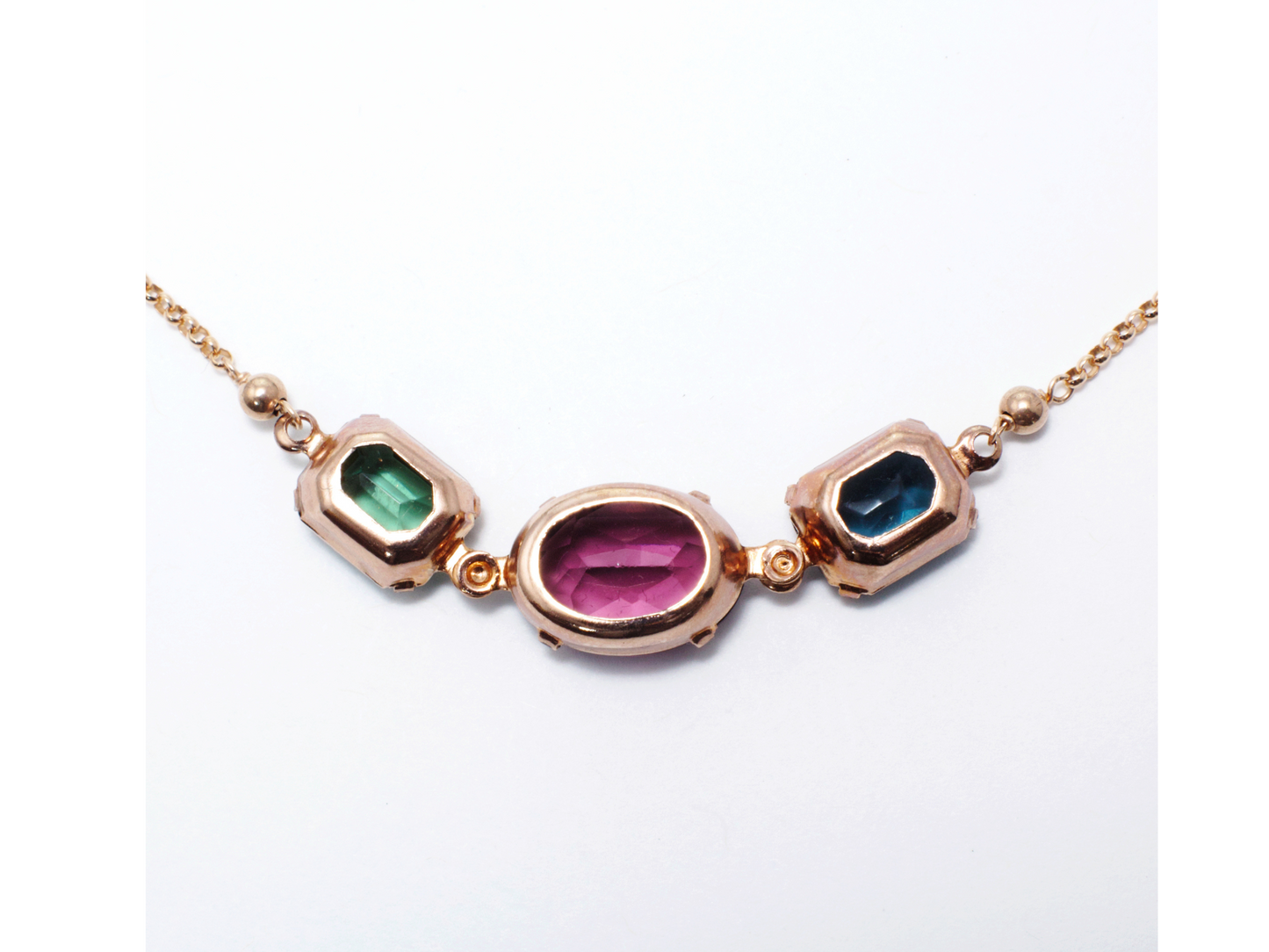 Isidora Rose Gold Filled Necklace | A Colorful Statement Necklace